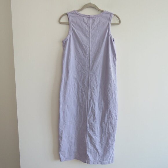PACT The Frame Cotton Midi Dress in Lavender Purple Minimalist Travel - Size S - Picture 9 of 13